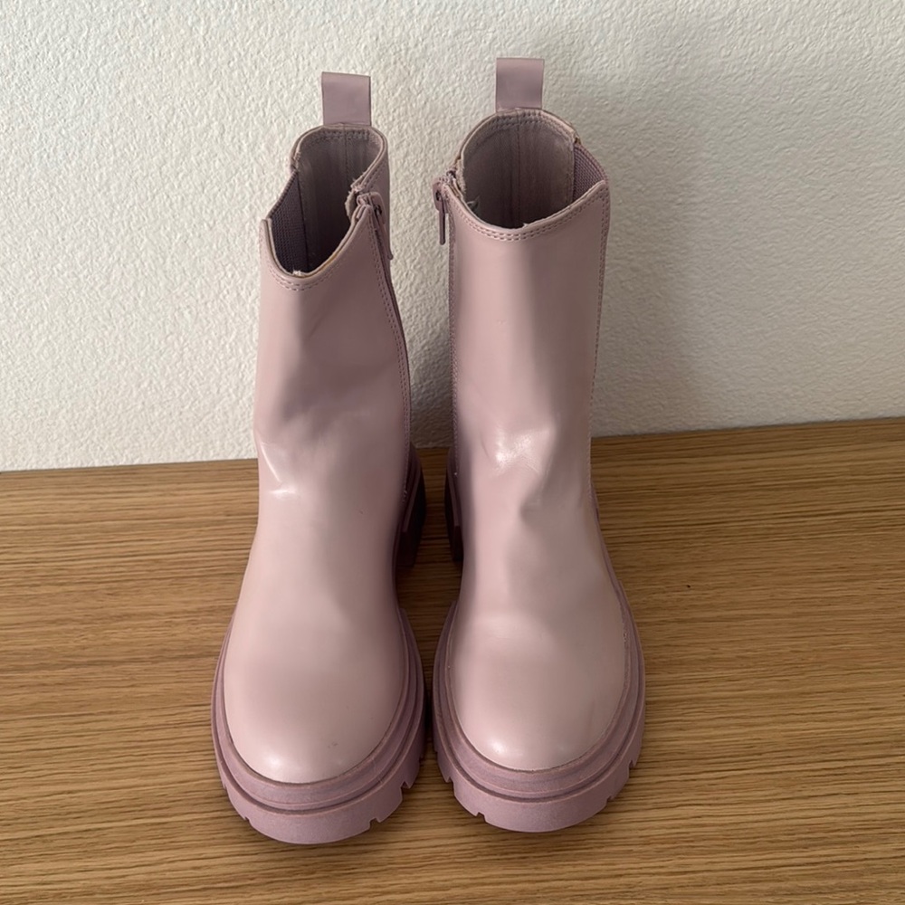 Zara Pink Ankle Chunky Lugz Boots, 5.5 W